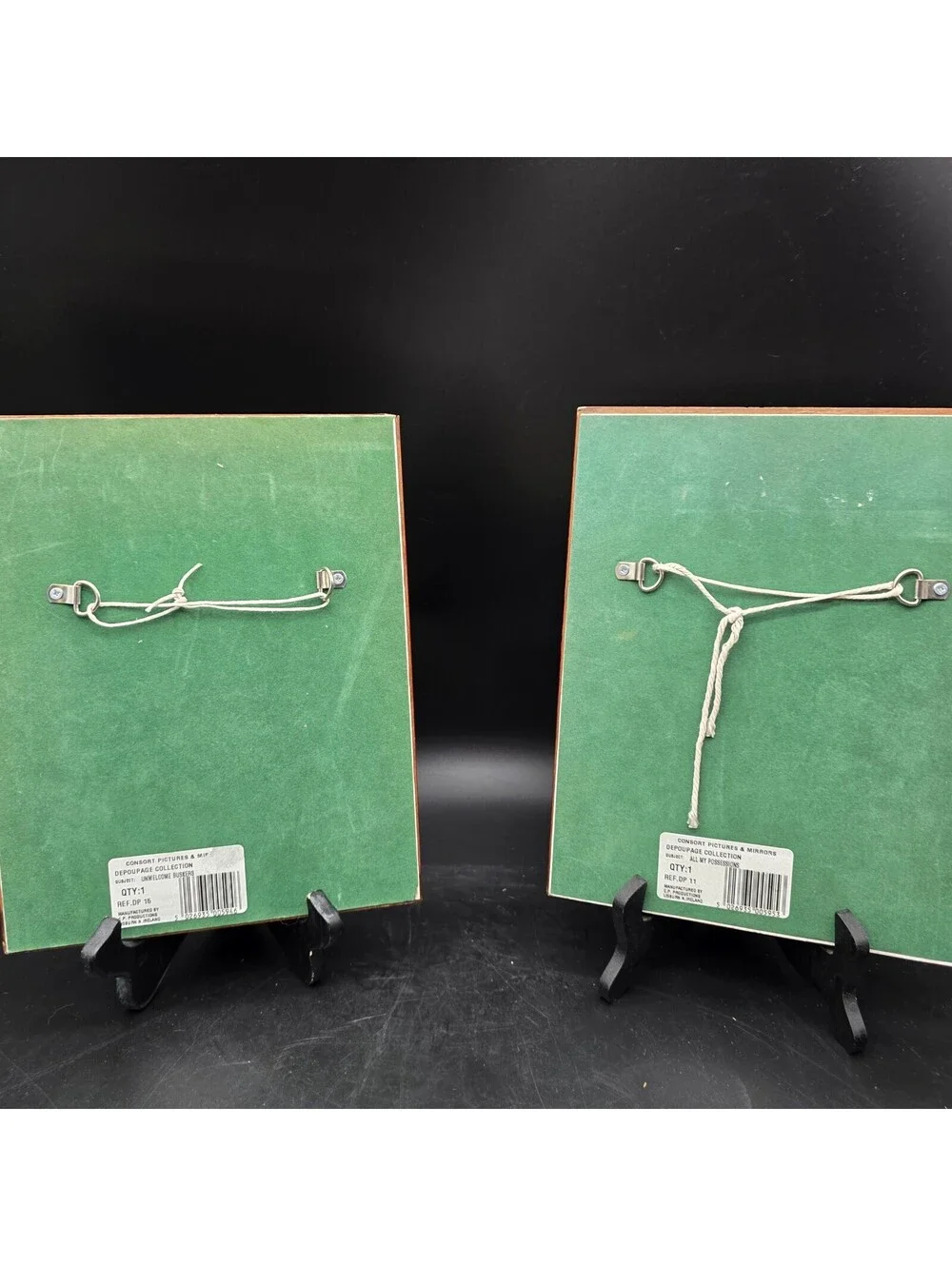 Vintage Anton Pieck 3D Decoupage Shadow Box Pair Consort Pictures Ireland Set 2